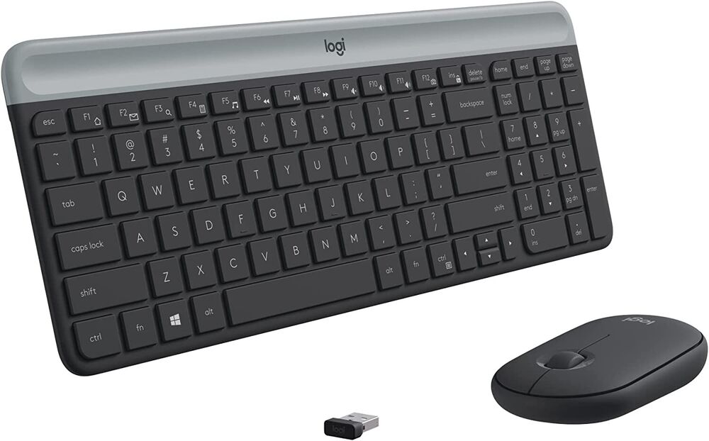 Logitech MK470 Slim Compact Wireless Full Size Keyboard Mouse Open Box $16 Free Shipping