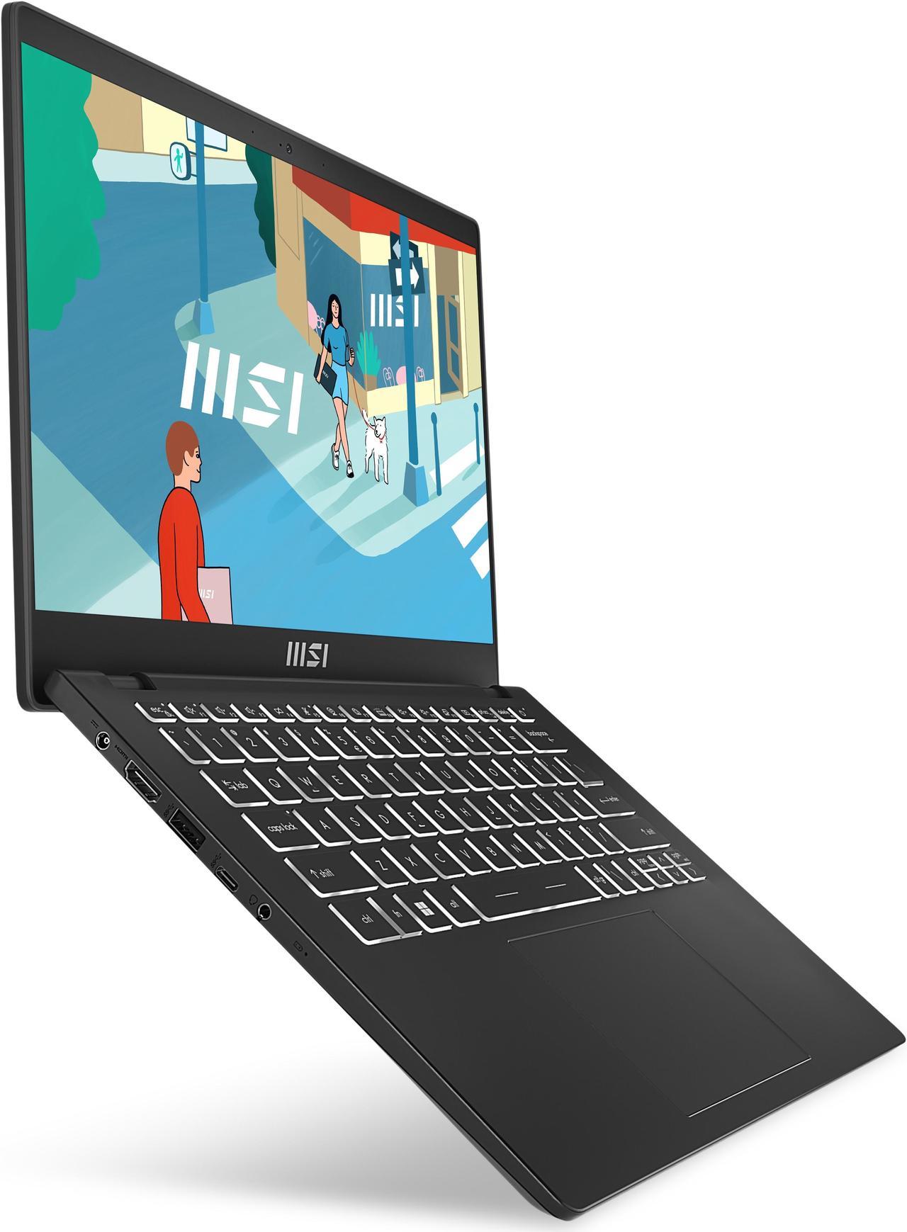 MSI Modern 14 14 Ultra Thin and Light Laptop Ryzen 7-7730U UMA 16GB 512GB NVMe SSD $409