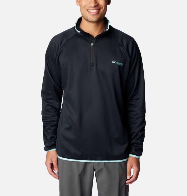 Mens PFG Terminal Fleece Quarter Zip Pullover Black, Size XS-XXL $24 Free Shipping