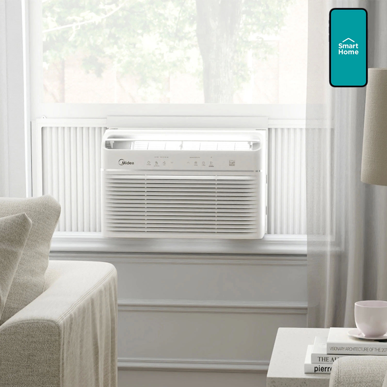 Midea 12,000 BTU Smart Inverter Window AC, Cools up to 550 Sq. Ft., Ultra Quiet with High-Efficiency Inverter Technology