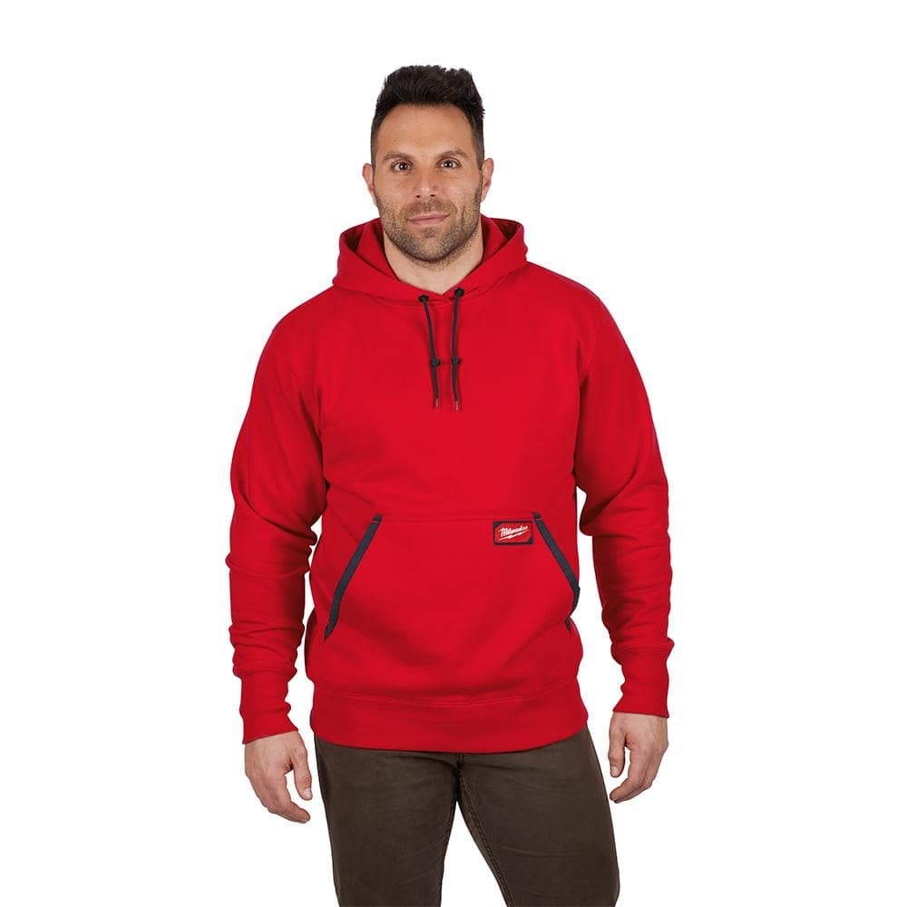 Milwaukee Mens Heavy-Duty Cotton/Polyester Long-Sleeve Pullover Hoodie - $29.97 at Home Depot