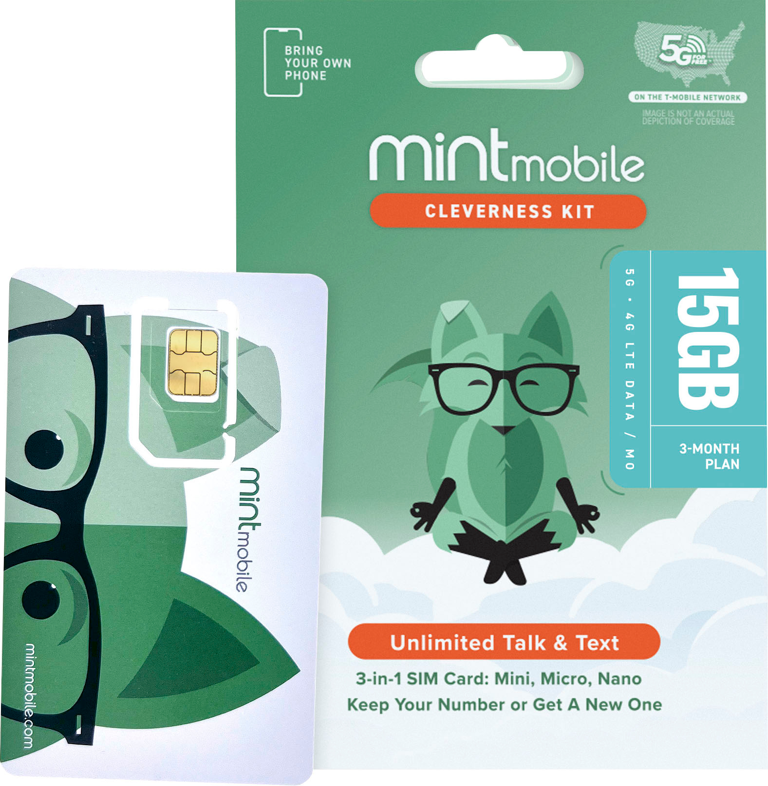 Mint Mobile $20 BestBuy Gift With Purchase of 3,6,12 Mo. 5-20GB Monthly NO Unlimited. 5GB/mo 3Months Service $25 / $8.40