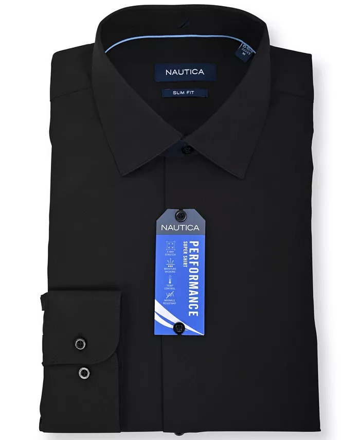 Nautica Mens Slim Fit Supershirt Dress Shirt $17.99