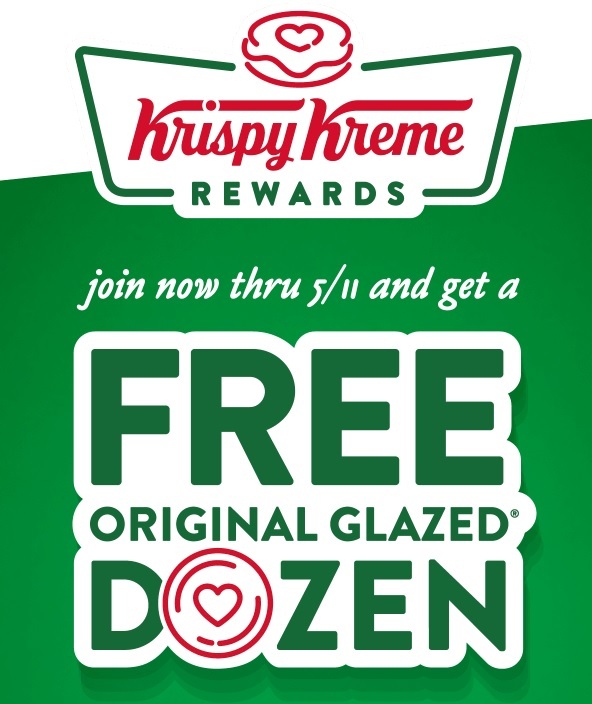 Krispy Kreme Rewards Members 1-Dozen Original Glazed Doughnuts Free