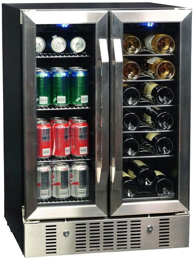 Newair 18 Bottle, 60 Can Wine Beverage Refrigerator Cooler Stainless Steel $398 Free S H w/ Walmart or $35 