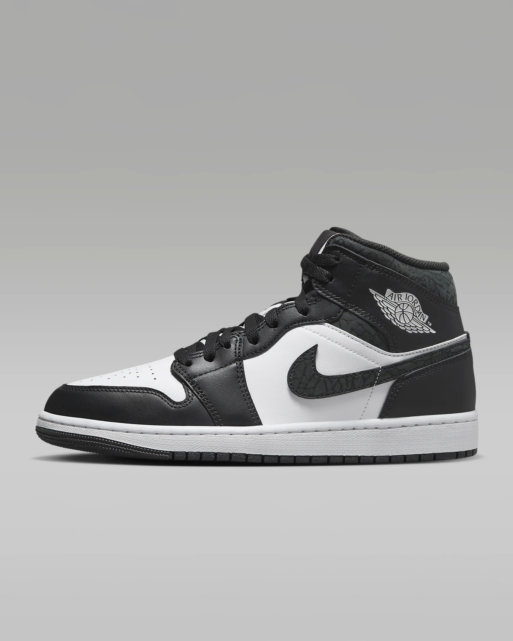 Nike Air Jordan 1 Mid SE Shoes Off-Noir/Panda Elephant $70.38 Free Shipping