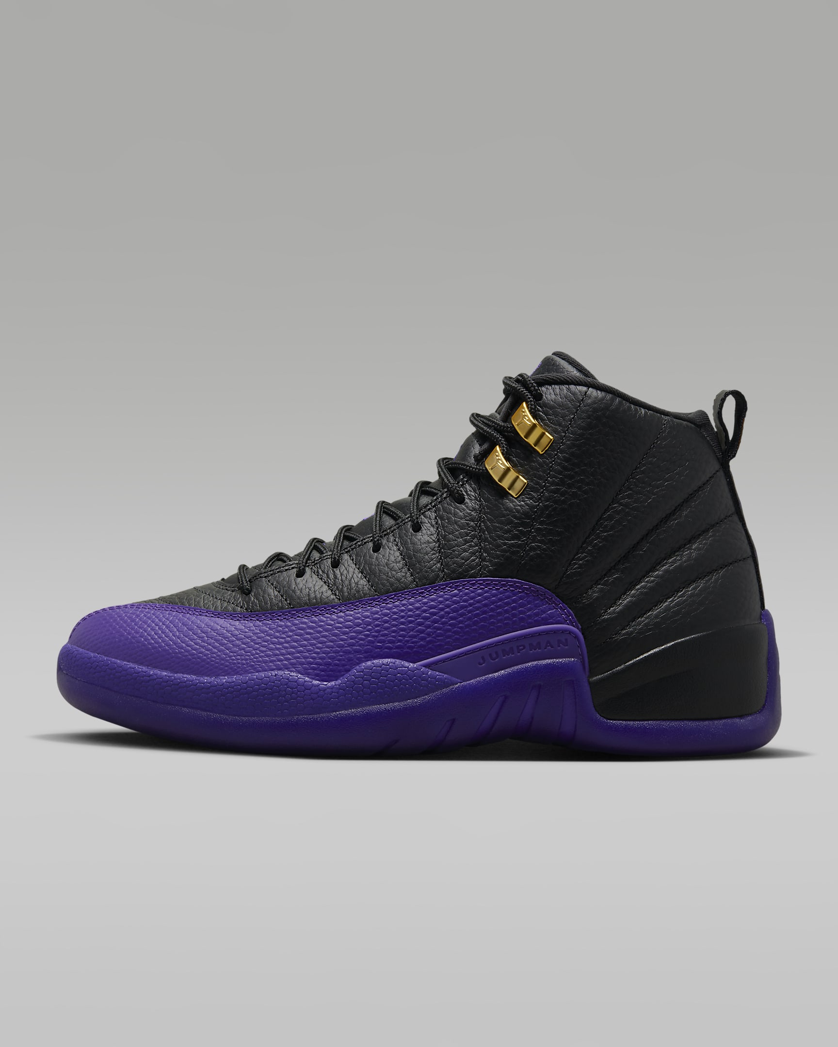 Nike Mens Air Jordan 12 Retro Shoes Black/Purple $150 Free Shipping