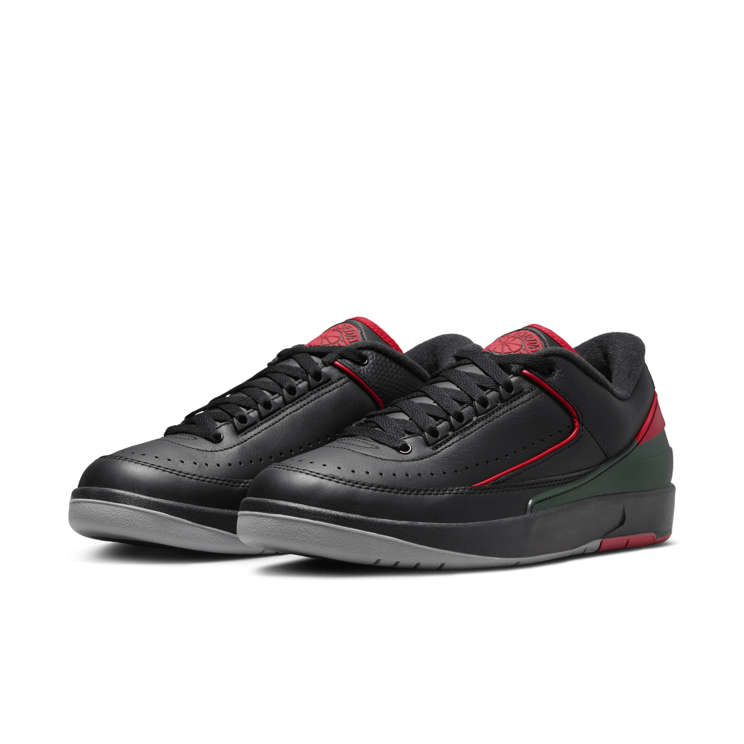 Nike Mens Jordan 2 Low Shoes Black/Red $96.78 Free Shipping