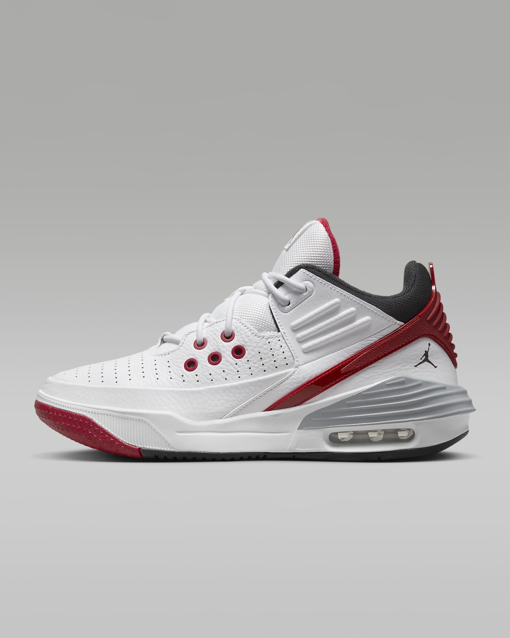 Nike Mens Jordan Max Aura 5 Shoes White/Varsity Red/Wolf Grey/Black $57.58