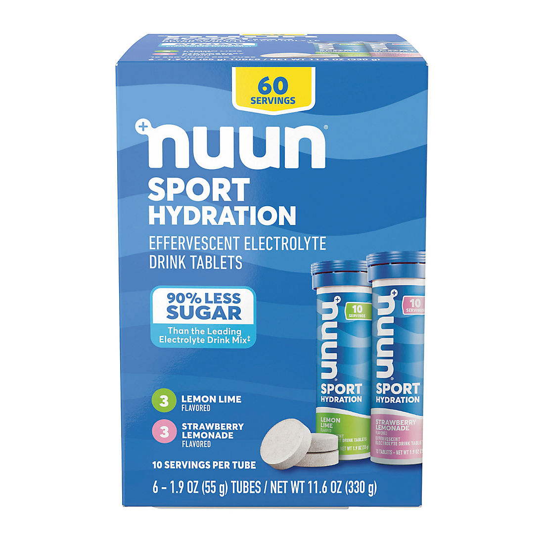 Nuun Sport Lemon Lime Strawberry Lemonade tablets 60 count - $3.98 BJs YMMV