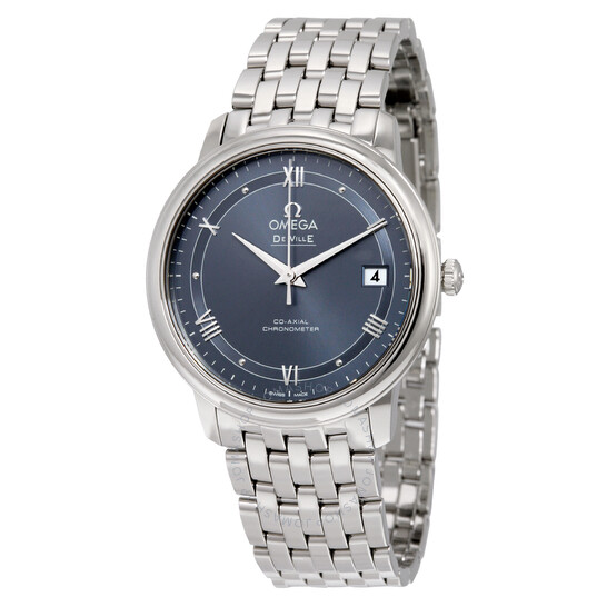 OMEGA De Ville Prestige Automatic Blue Dial Watch $1995, OMEGA De Ville 39 Automatic Chronometer Silver Dial Mens Watch 