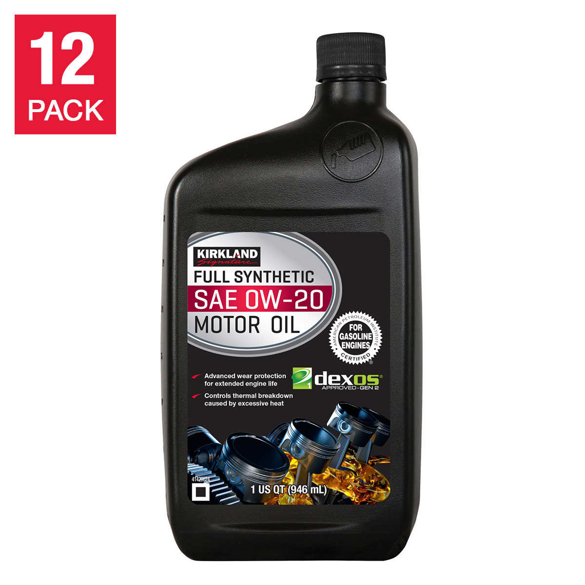 Online Only Kirkland Signature 0W-20 5W-20 or 5W-30 Full Synthetic Motor Oil 1-Quart, 12-pack $39.99 Costco.com