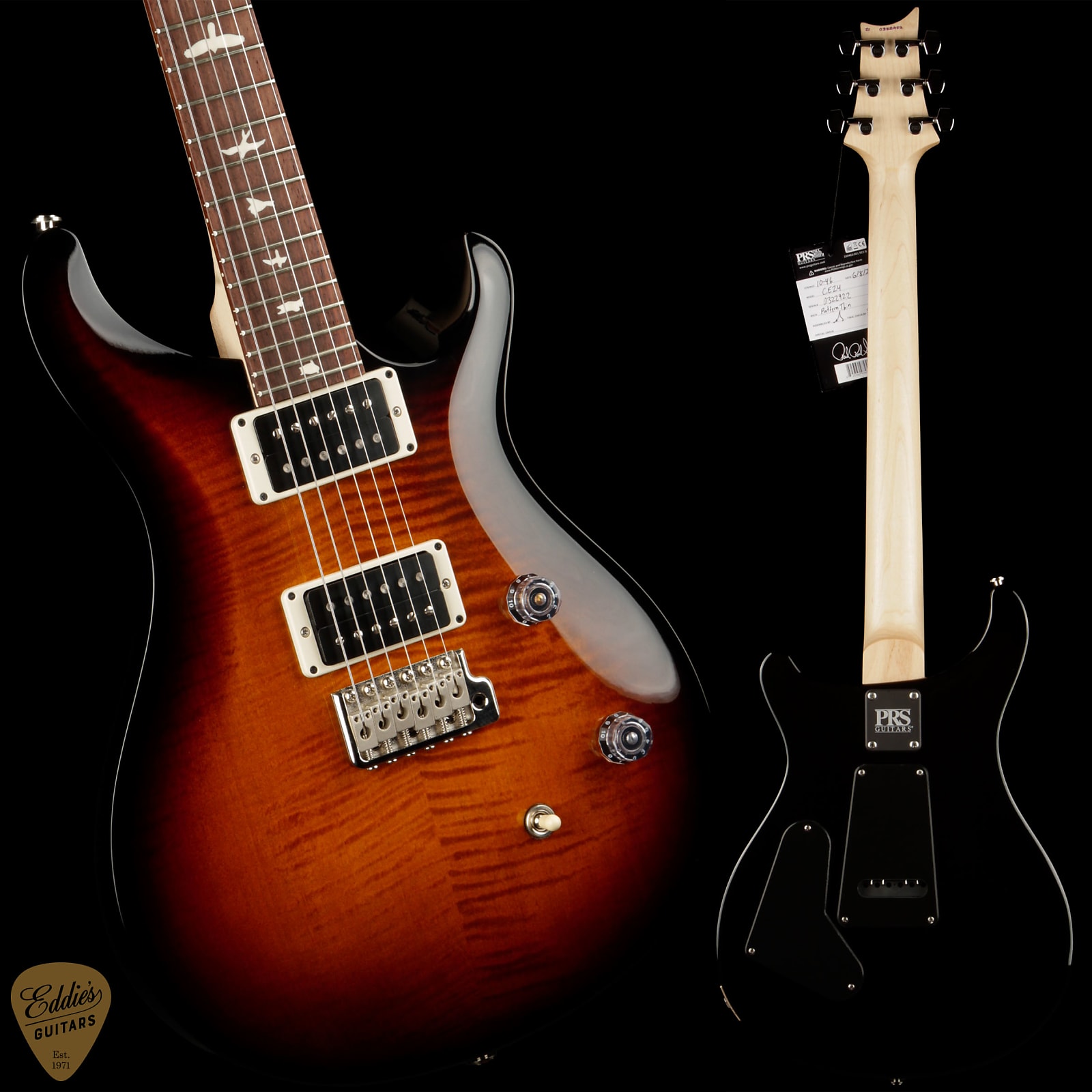 PRS CE 24 Guitar - Amber Smokewrap Burst $1529.15