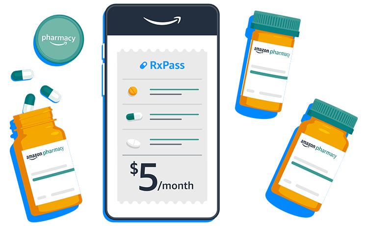 Prime Members Amazon RxPass Program Get All Your Eligible Generic Medications $5/Month Not Available in CA, MN, NH, TX o