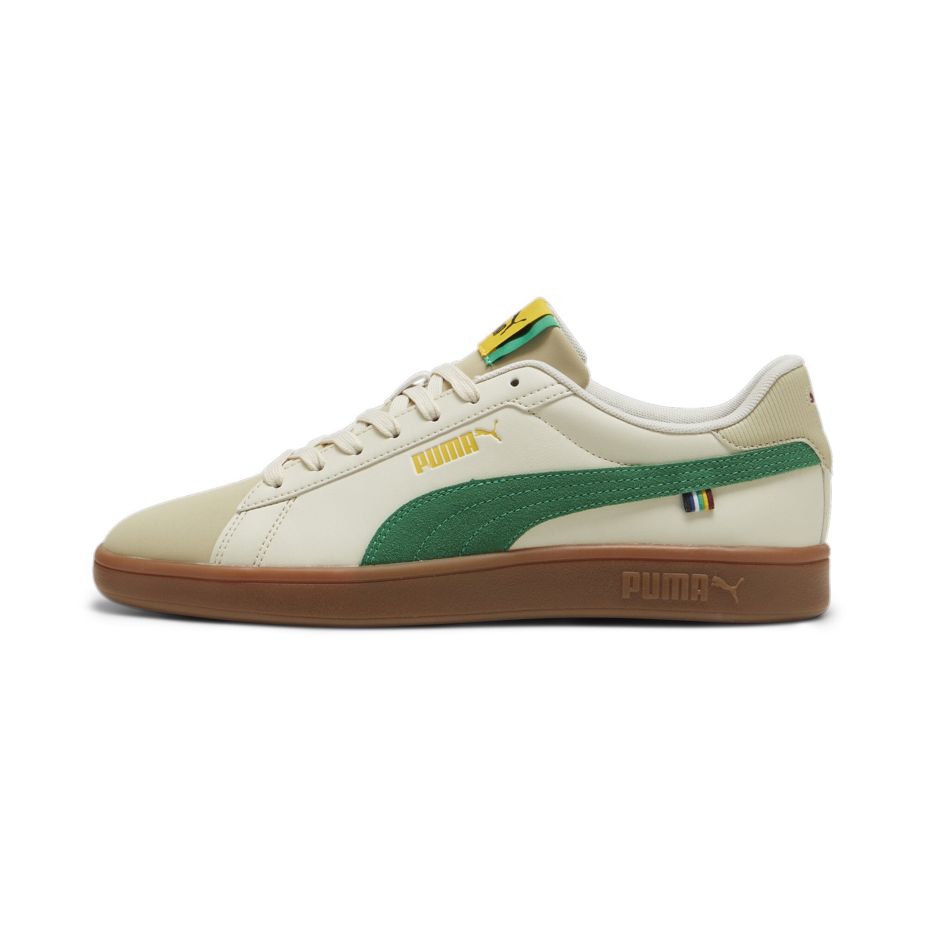 Puma Mens or Womens Smash 3.0 Football24 Shoes Alpine Snow/Archive Green $40 Free Shipping