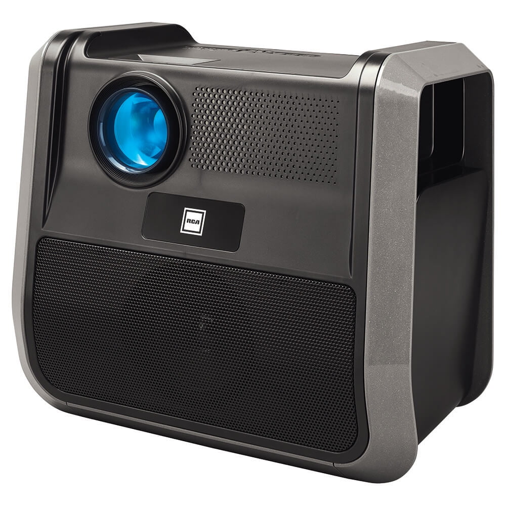 RCA RPJ060 Projector 150 Portable 1080p LED/LCD Rechargeable Battery Built-in Handles and Speaker - Black/Gray $25.81 Wa