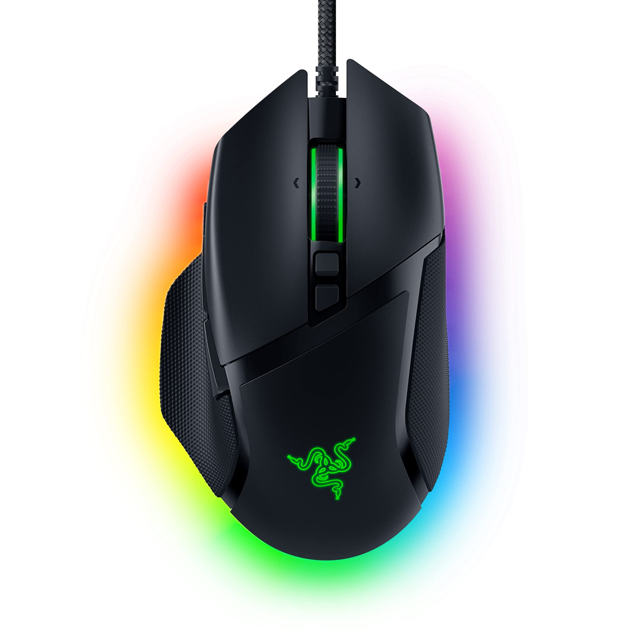 Razer - Basilisk V3 Wired Optical Gaming Mouse with Chroma RBG Lighting - Black