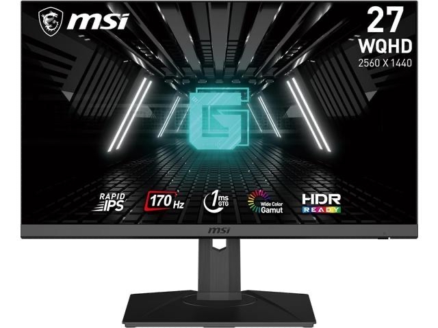 Refurbished MSI 27 Gaming Monitor, 2560 x 1440 QHD , Rapid IPS, 1ms, 170Hz, G-Sync Compatible, HDR Ready, HDMI, Displayp