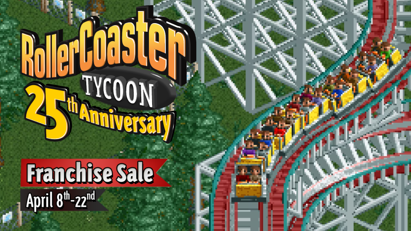 RollerCoaster Tycoon 25th Anniversary Sale PC Digital Download RCT Deluxe $1.50, RCT 2 Triple Thrill Pack $2.50 More