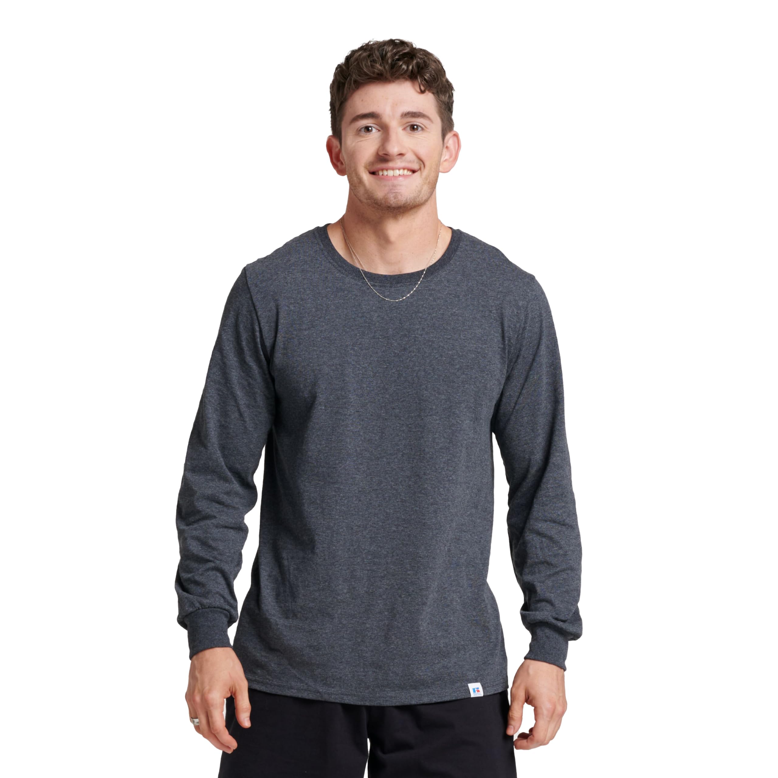 Russell Athletic Mens Dri-Power UPF 30 Cotton Blend Long Sleeve Tee various from $4.80