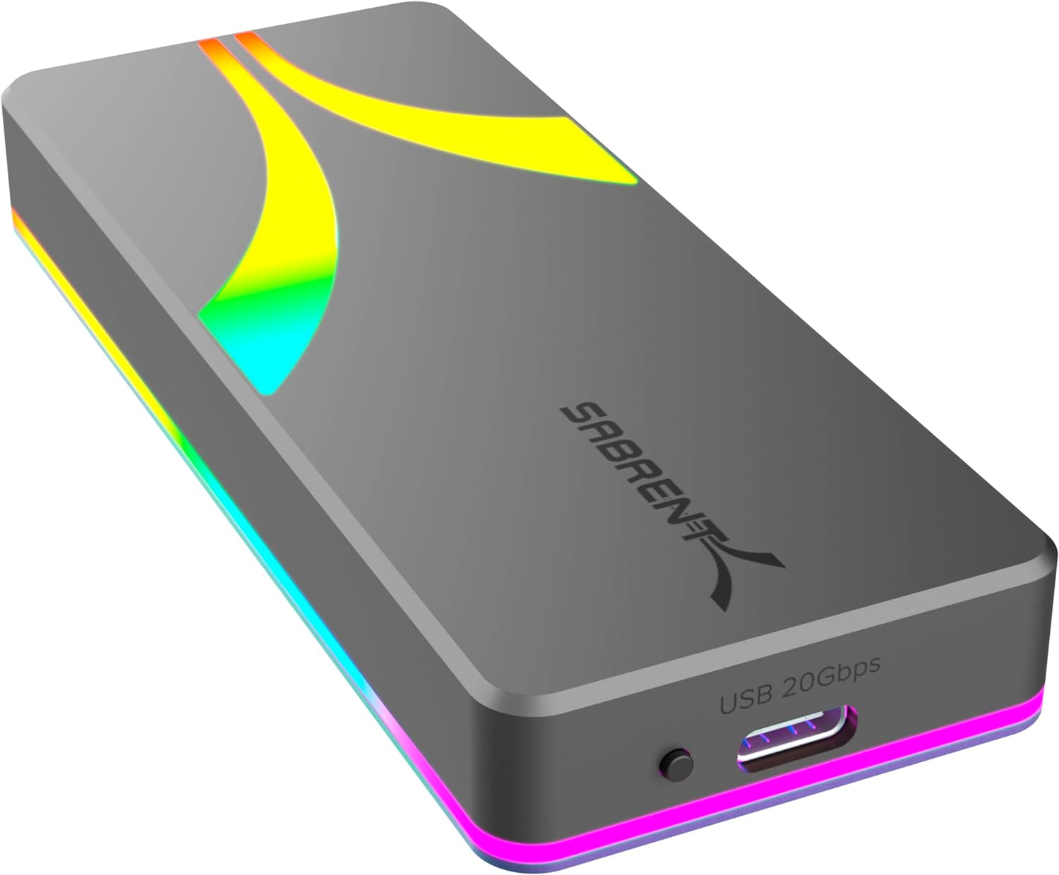 SABRENT Rocket RGB USB C 20Gbps M.2 SATA/NVMe SSD Enclosure - Special Edition $45