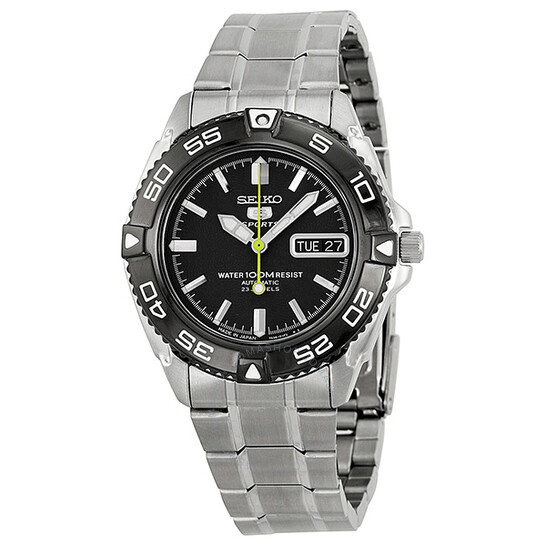 SEIKO 5 Sports Automatic Black Dial Mens Watch $134 Free Shipping