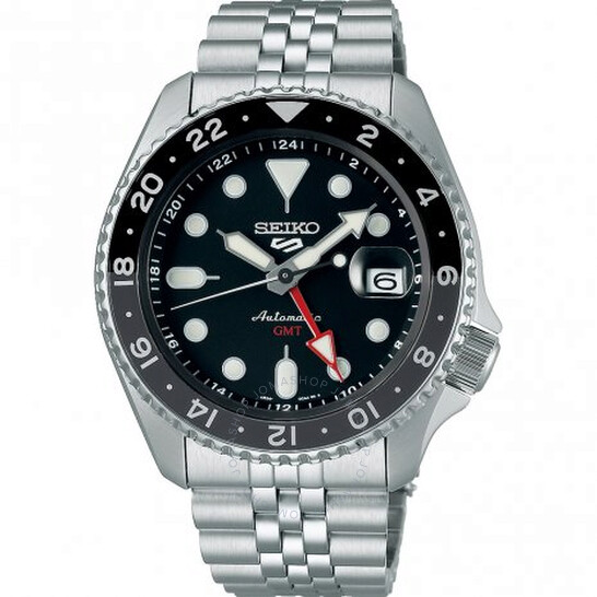 SEIKO 5 Sports GMT Automatic Black Dial Mens Watch $299 Free Shipping