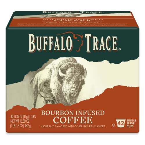  S S $16.61 Buffalo Trace Natural Bourbon Infused Coffee, Naturally Flavored, Single Serve Coffee Cups, 42 Count Amazon