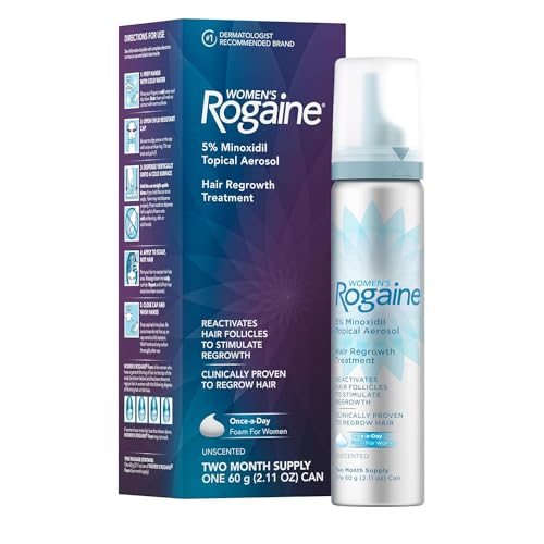 Rogaine 5 Minoxidil Foam, Topical Once-A-Day Hair Loss Treatment for Women to Regrow Fuller, Thicker Hair $17.69