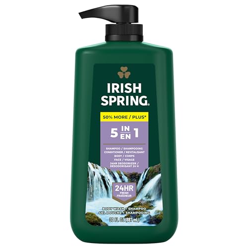  S S $4.64 30oz Irish Spring Mens Body Wash Pump 5-in-1 or Original 