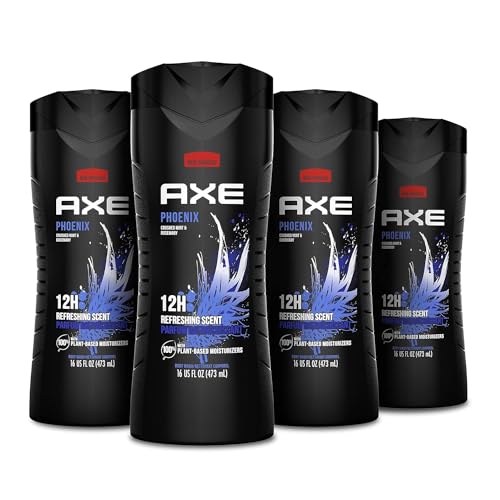  S S $8.36 4-Count 16oz. Mens Axe Phoenix Refreshing Body Wash Crushed Mint/Rosemary 