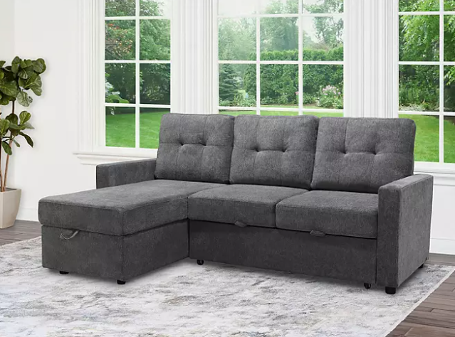 Sams Club Members 82 Kylie Storage Sectional w/ Pullout Bed 3 colors $649 Free Shipping Plus Members