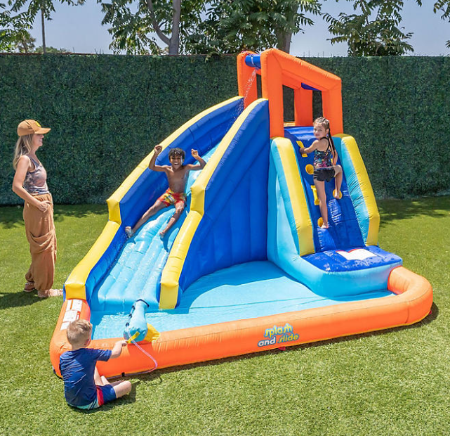 Sams Club Members BouncePro My First Waterslide Inflatable Splash and Slide Blue/Orange, Blue/Red $169.98 Free Shipping 