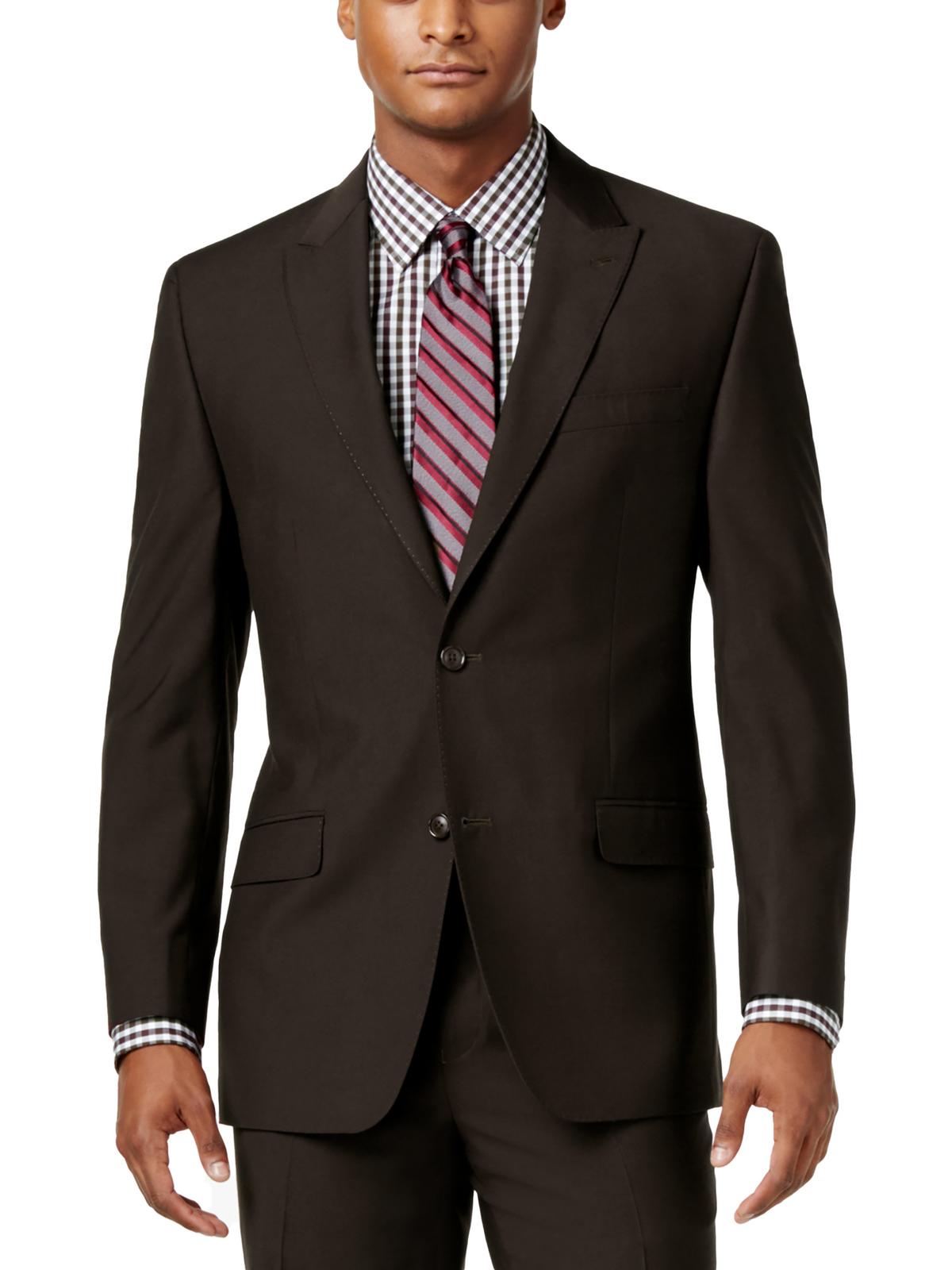 Sean John Msalisbury Mens Classic Fit Suit Separate Two-Button Blazer Khaki $47.60 Free Shipping