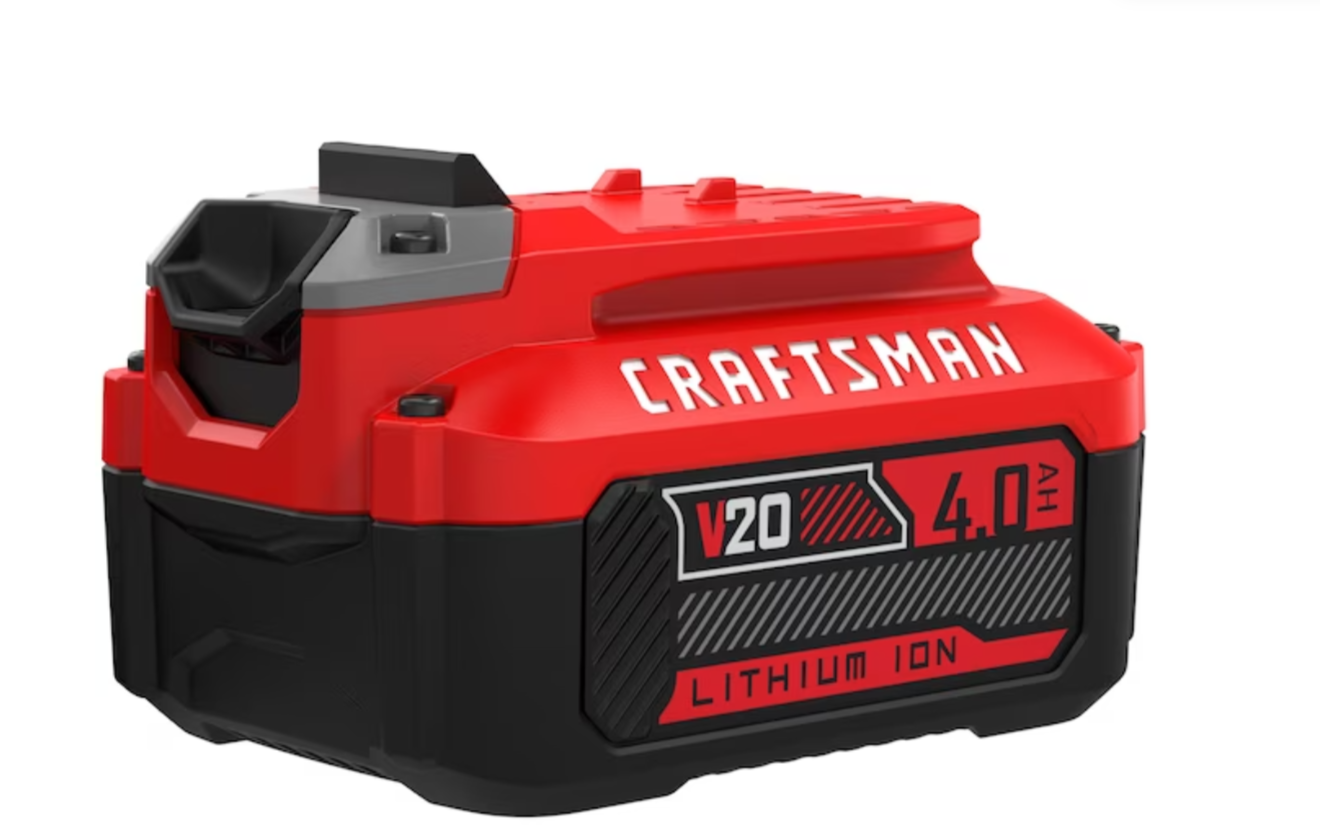 Select Lowes Stores Craftsman 20V 4.0-Ah Lithium-Ion Battery $29 Free Store Pickup