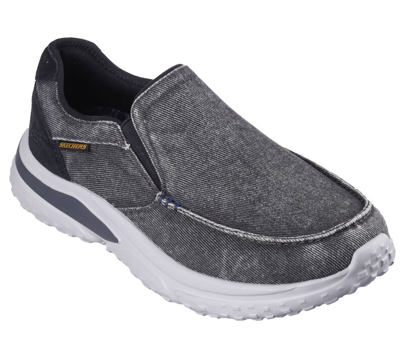 Skechers Mens Relaxed Fit Solvano Varone Shoes Black $36.75 Free Shipping