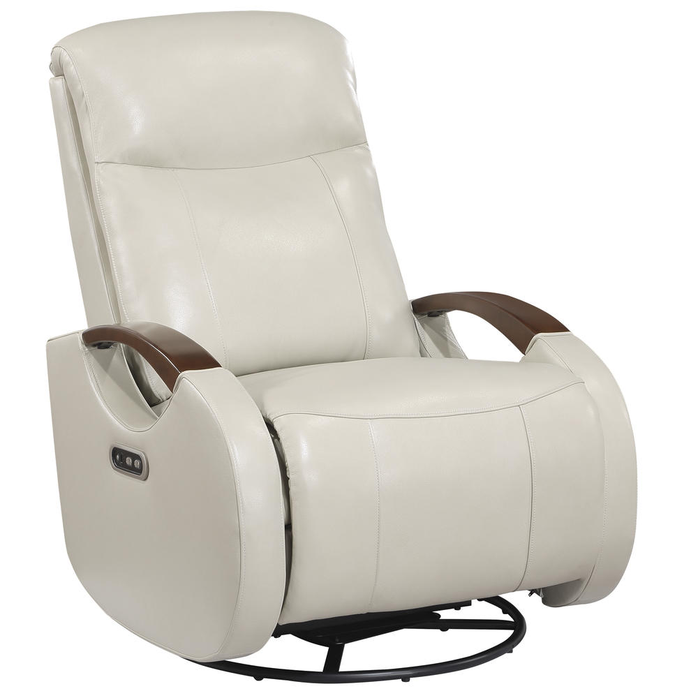 Sloan Valley Cream Top Grain Leather Power Swivel Recliner $199