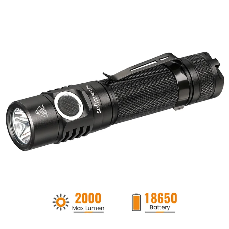 Sofirn SC31 Pro 5000K EDC Flashlight with Anduril 2.0 UI - $21.99 w/ battery $20 w/o. free ship $29