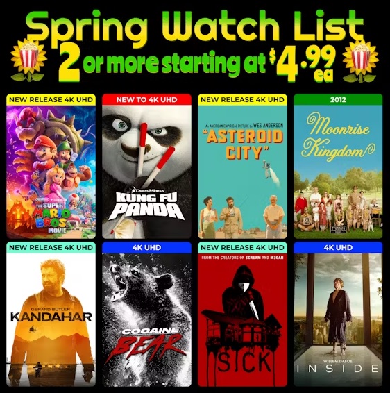 Spring Watch Digital Films 4K/HD 2 for $9.98 Kung Fu Panda, Minions The Rise of Gru, Puss in Boots The Last Wish, Prince