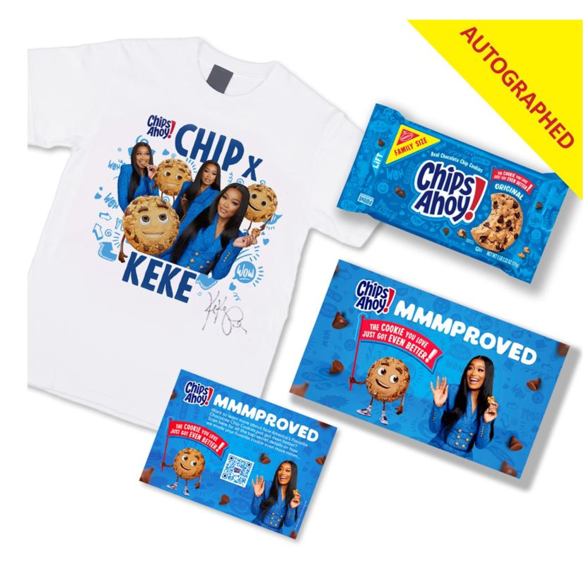 Starts 04/29 For Walmart Members Chips Ahoy MMMProved Keke Palmer Fan Box Cookies Autographed T-Shirt $5 Free Shipping