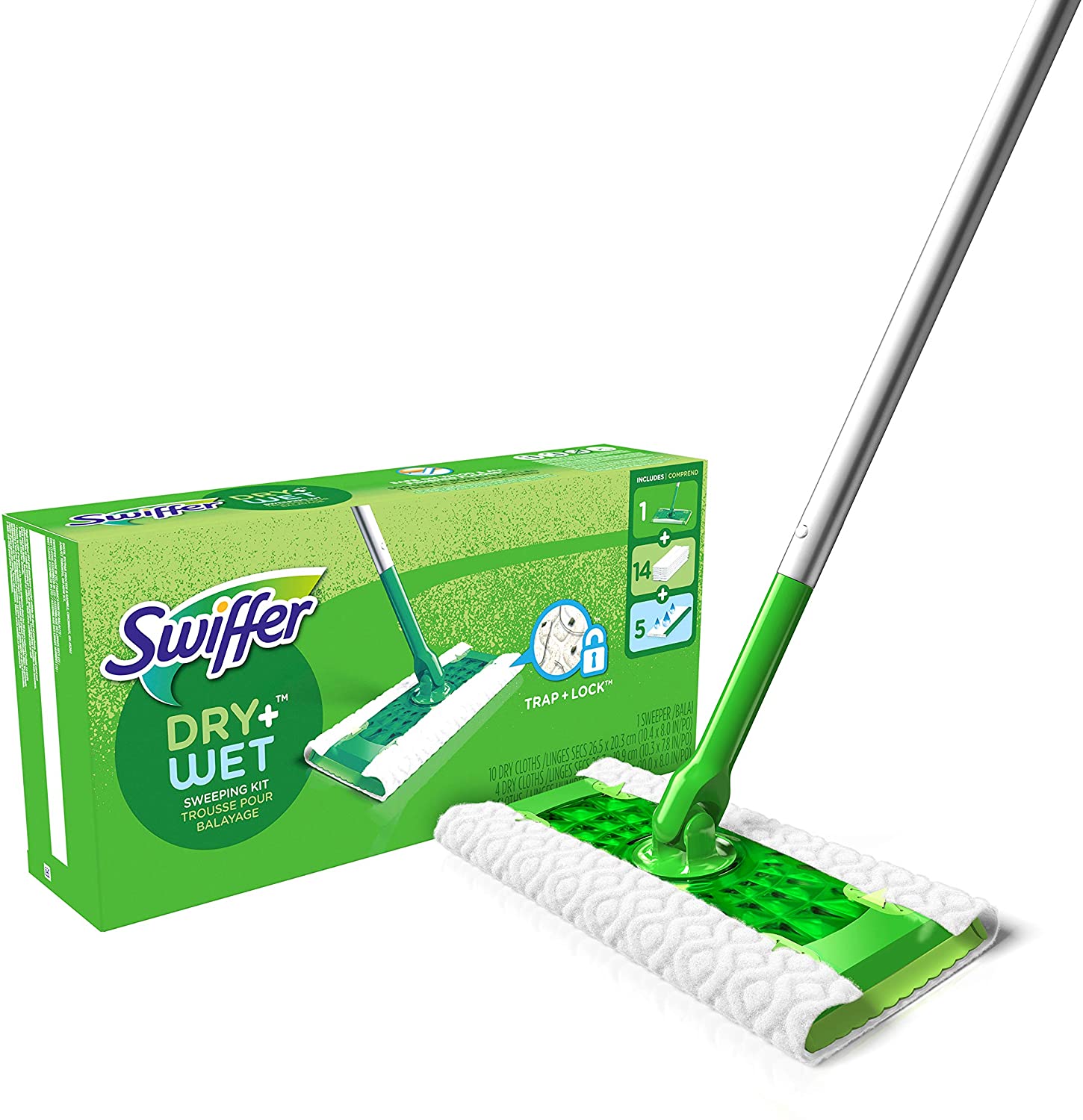 Swiffer Sweeper Dry and Wet Sweeping Starter Kit 1 Mop 19 Refills $13.44 More Free Shipping w/ Prime or on $35 