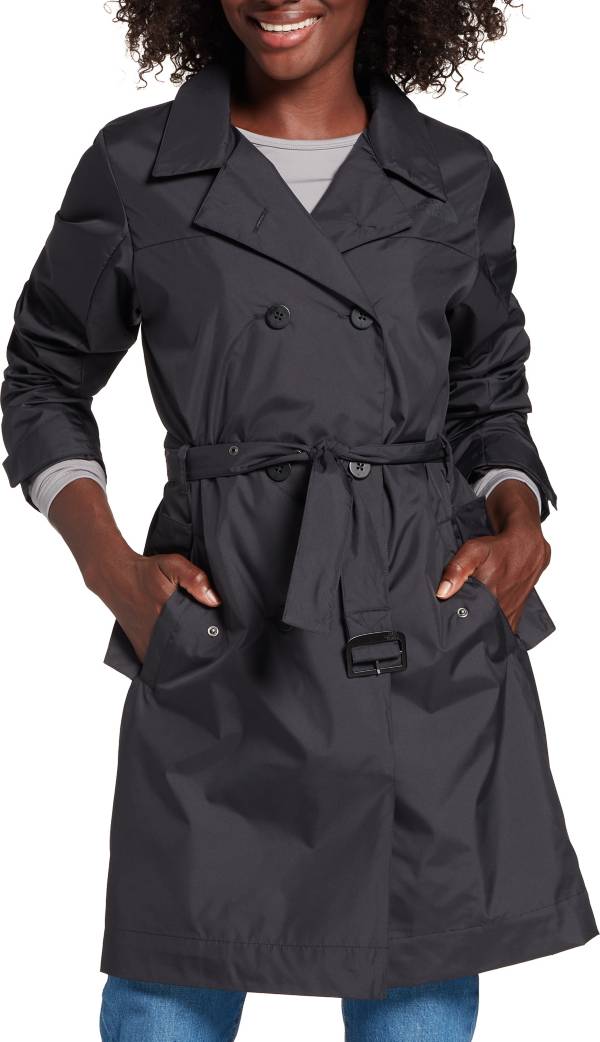 The North Face Womens City Rain Trench Coat TNF Black $55.78 Free Shipping