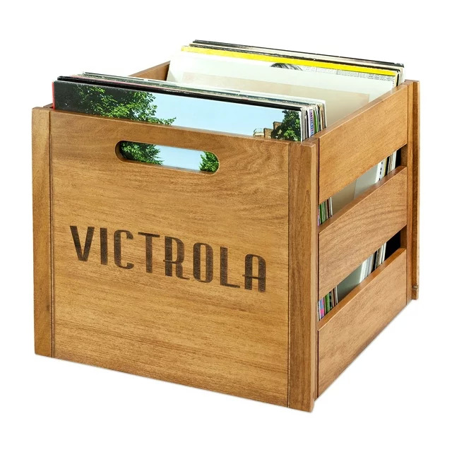 Victrola Wooden Vinyl Record Storage Crate $14.53 Free S H w/ Walmart or $35