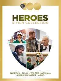 Warner Bros. 100th Heroes 5-Film Bundle HD Digital Films MA Sully, Argo, American Sniper, Invictus We Are Marshall $9.99