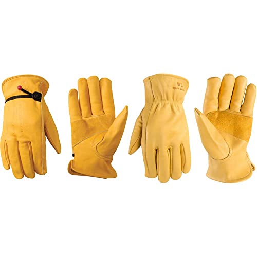 Wells Lamont Work Gloves 1132 Leather 1130S Reinforced Cowhide Leather Large $11.75