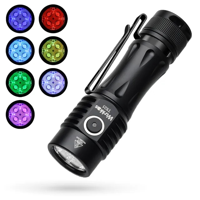 Wurkkos TS25 4000lm Powerful EDC Flashlight Quad TIR Optic With Multi Color Aux LEDs $28.50 W/O Battery $32.25 With Batt