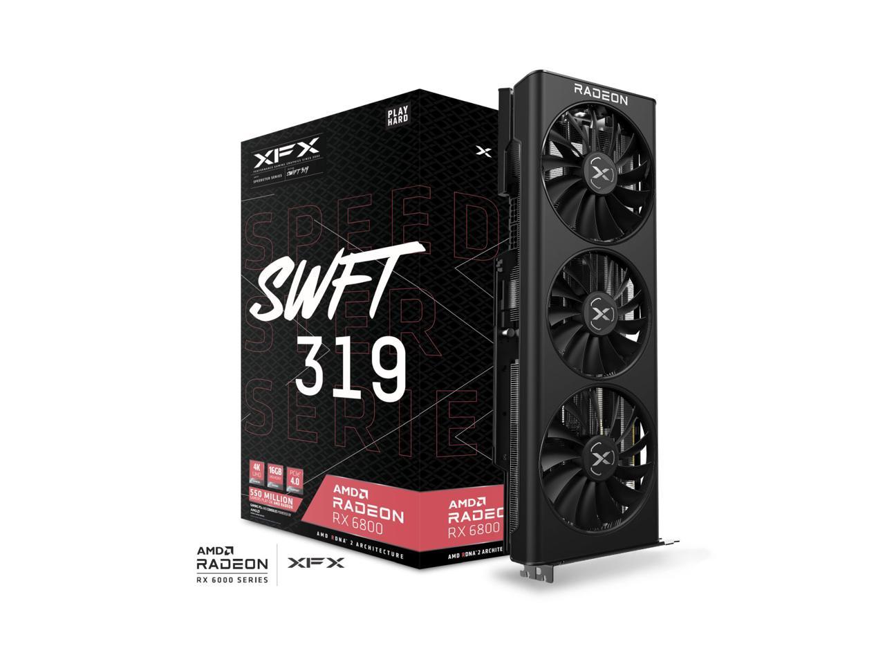 XFX SPEEDSTER SWFT319 Radeon RX 6800 16GB GDDR6 Graphics Card $334.40 w/ Zip Pay Free Shipping