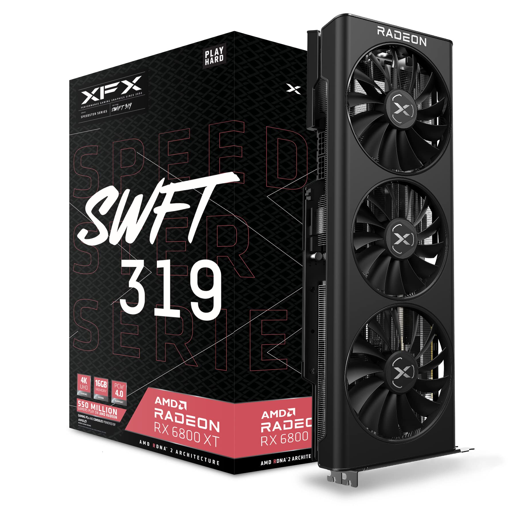 XFX Speedster SWFT319 AMD Radeon RX 6800 Core 16GB GDDR6 Gaming Graphics Card $380 Free Shipping