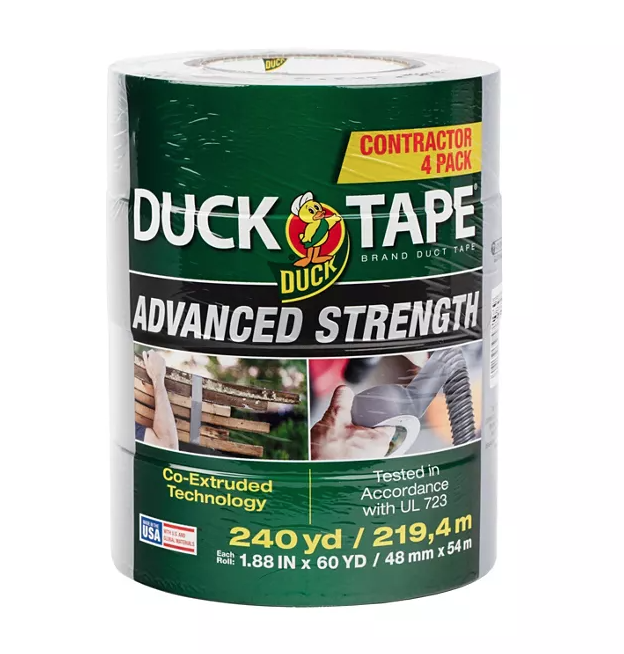 YMMV In-Store/Delivery Advanced Strength Duck Tape, Silver, 4 Pack, 1.88 in. x 60 yd. $4.88 at Sams Club