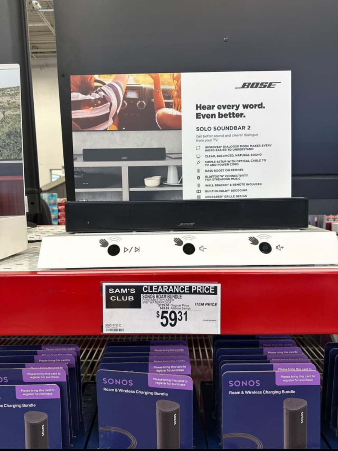 YMMV - Sonos roam Sam s club clearance sale $59 In-Warehouse